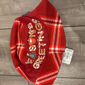 Disney Red Plaid Holiday Bucket Hat